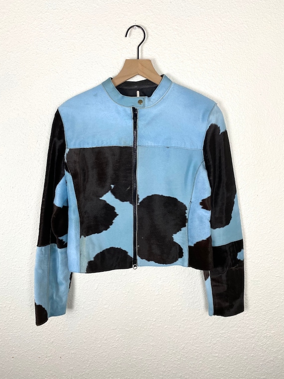 Vintage St. Vincent Blue and black Cowhide Genuine