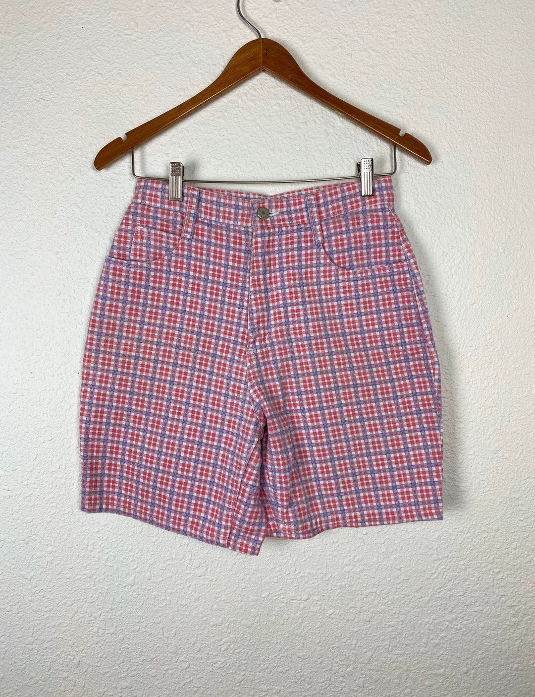 2000s Pink Jersey Denim Shorts