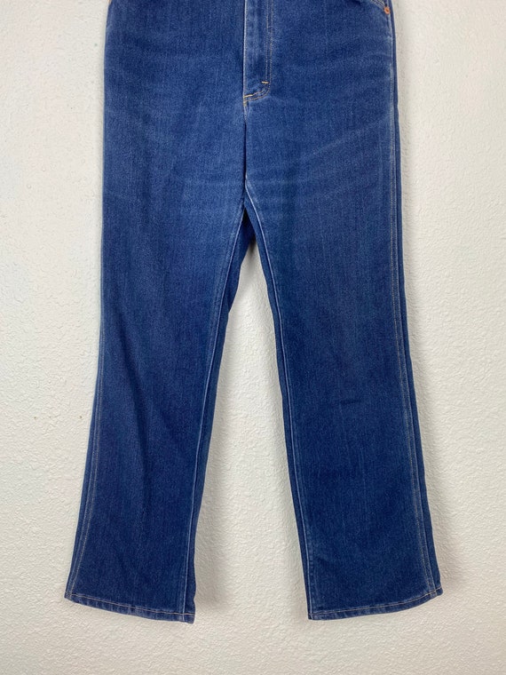 Vintage 70s Lee jeans, high waisted, dark wash - image 7