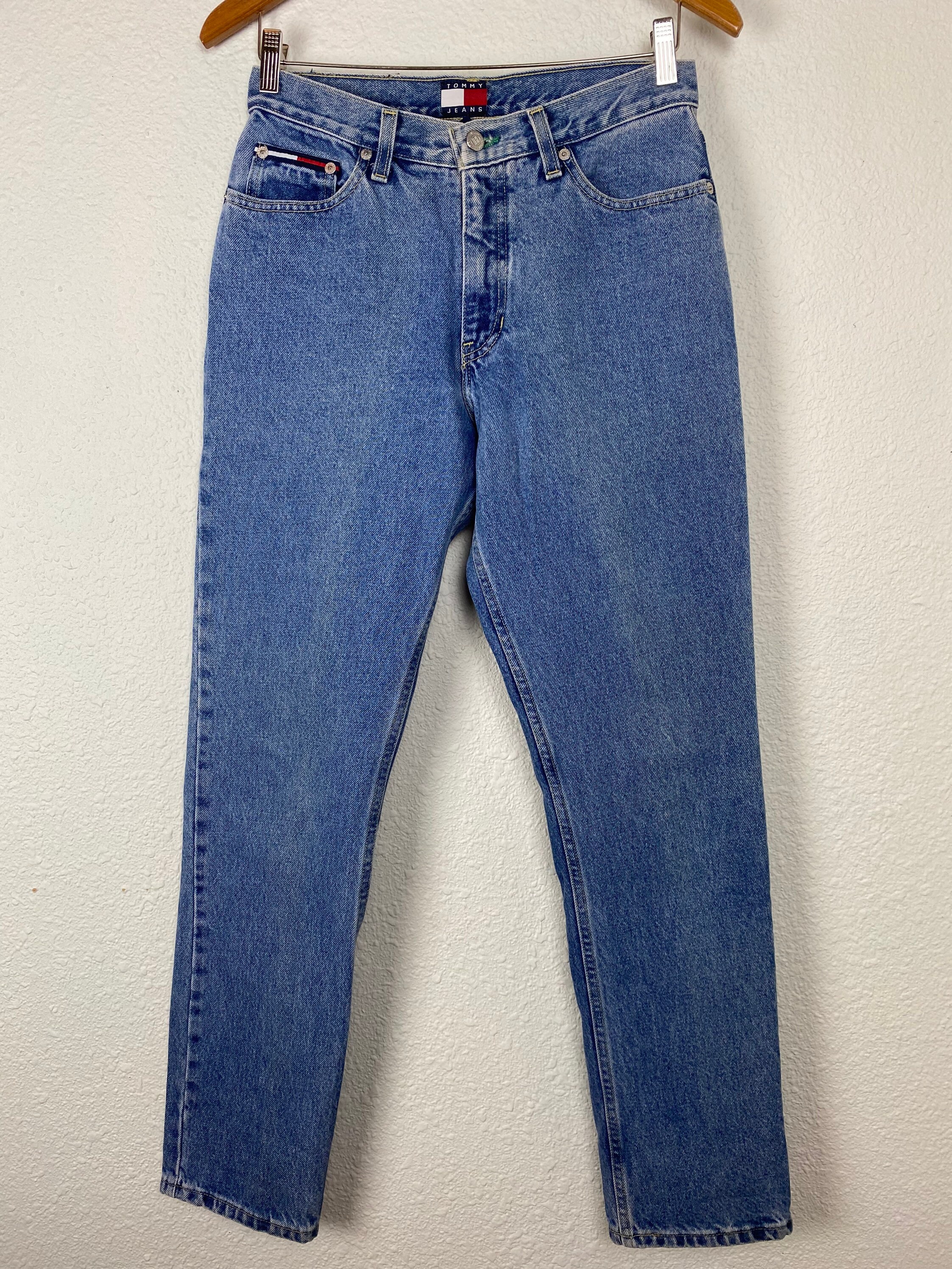 Vintage 90s Tommy Hilfiger Jeans, High Waisted, Spell Out, Star Logo, Pocket - Etsy Vintage 90s Tommy Hilfiger Jeans, High Waisted, Spell Out, Star Logo, Pocket - Etsy
