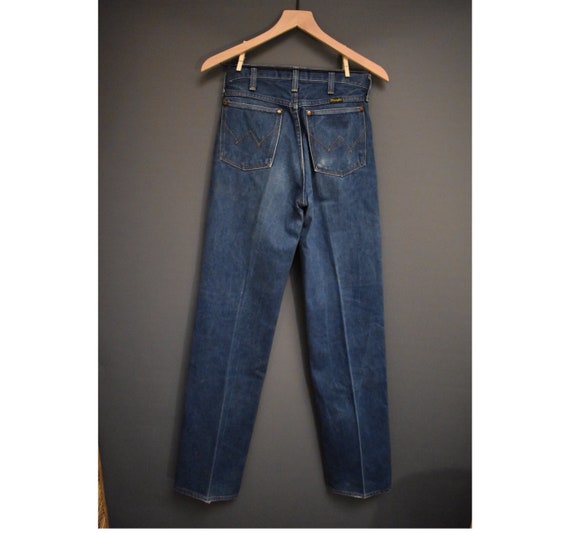 Vintage 70s dark wash Wranglers, high waisted