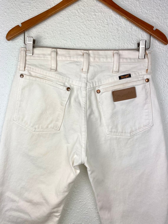 Vintage 90s white High Waisted Cropped Wrangler J… - image 5