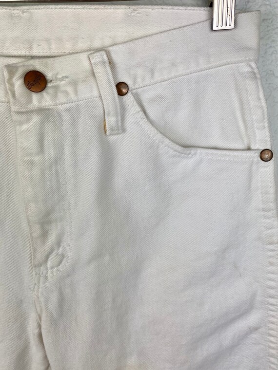 Vintage 90s white High Waisted Cropped Wrangler J… - image 7