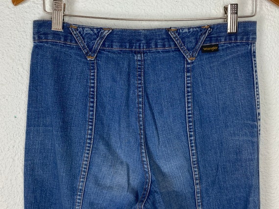 Vintage 70s Bell Bottom Wrangler Jeans, high wais… - image 8