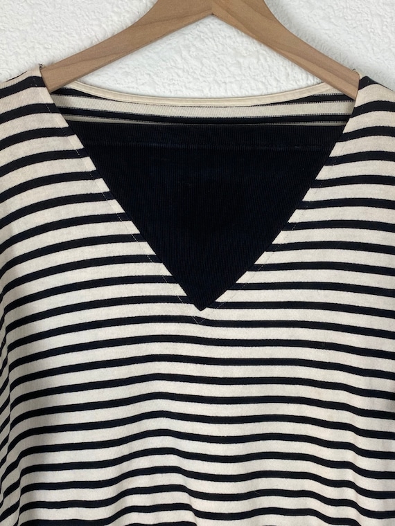 Vintage Black and White Striped Sailor Boat Top, … - image 5