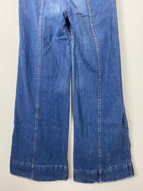 Vintage 70s Bell Bottom Wrangler Jeans, high wais… - image 7