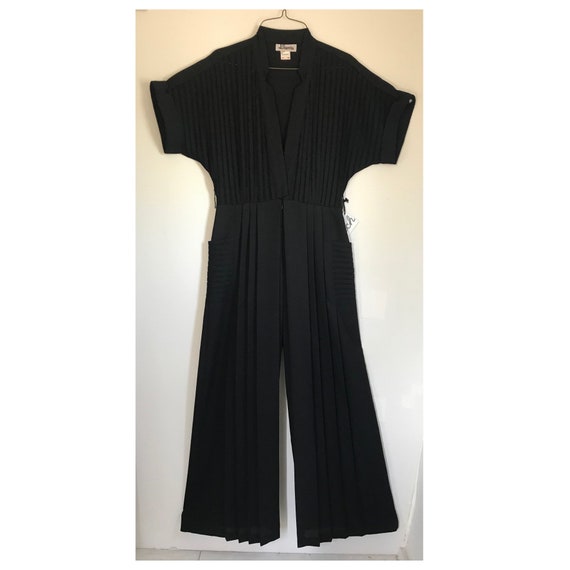 Vintage 70s/ 80s Black Jumpsuit, palazzo, wide leg