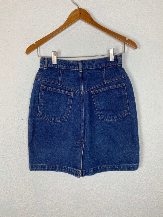 Vintage 90s High waisted denim skirt by Gap - image 2