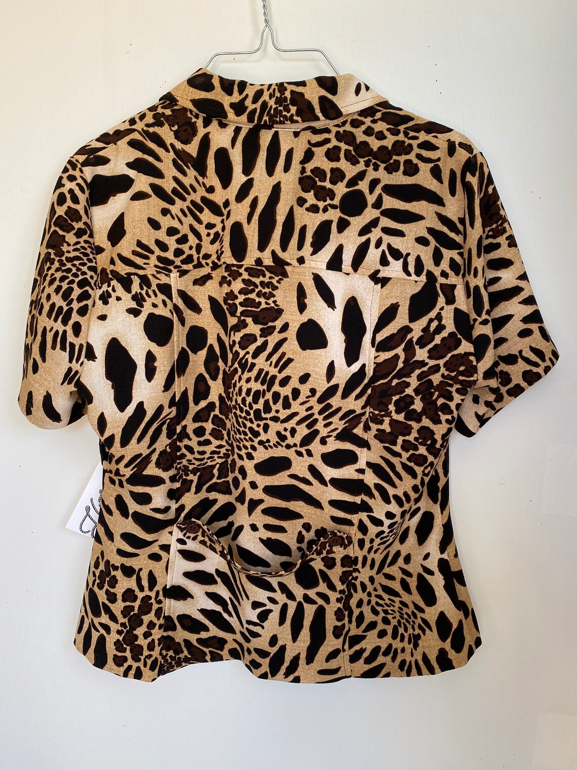 Vintage 90s y2k animal print top button up cheetah print | Etsy