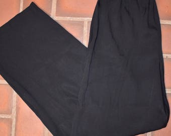 Vintage black pants, high waisted black pants, 90s