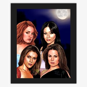 Serie TV Charmed 1998, pittura digitale, stampa poster, download immediato