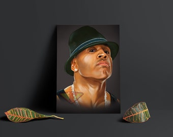 LL Cool J, Digital Art, Celebrity Painting, Poster Print, Instant Download