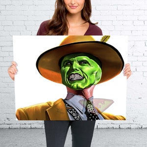 The Mask Movie, Digital Art, Celebrity Painting, Poster Print, Instant Download image 3