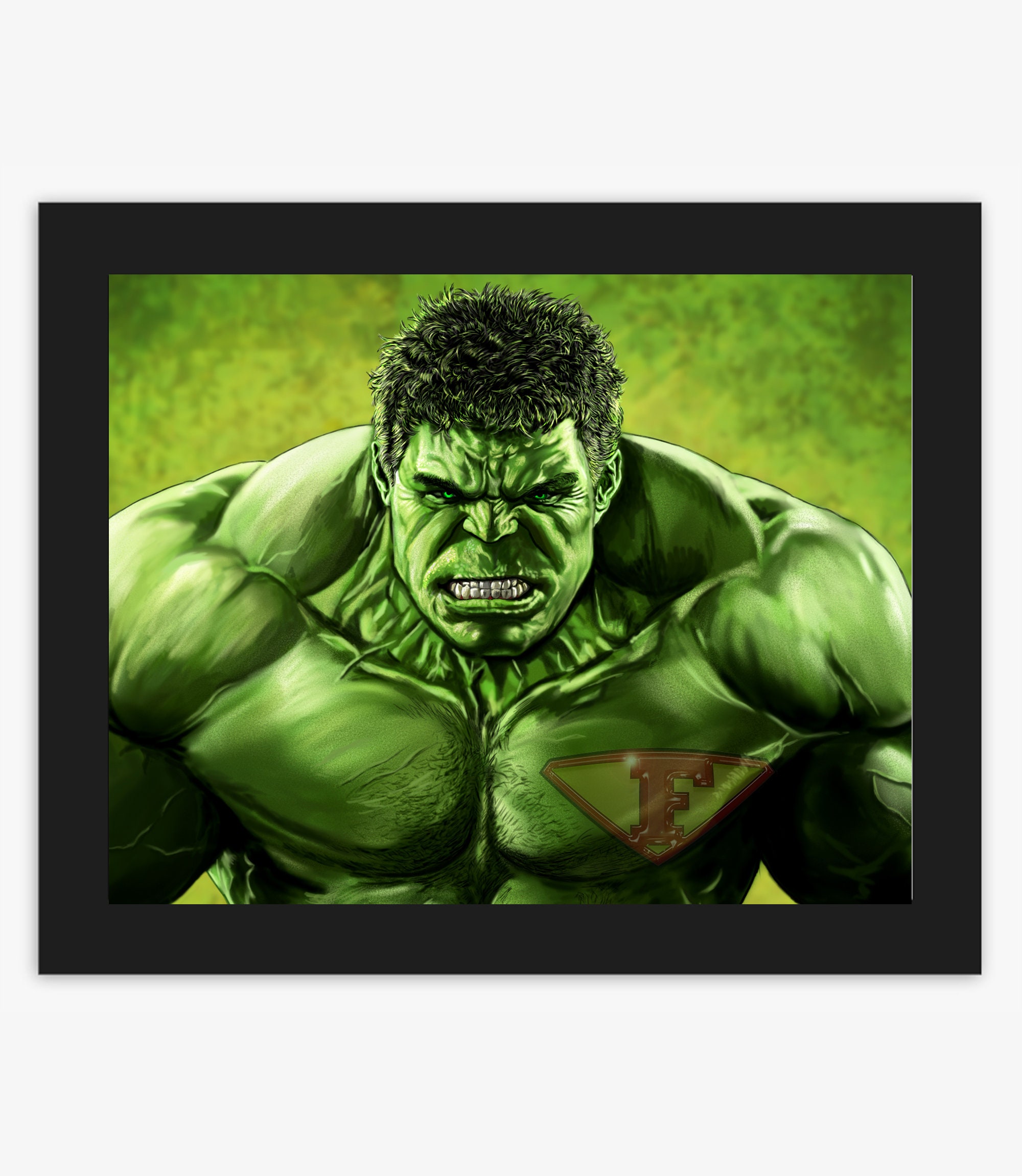 ハルクの絵、ブルース・バナー、マーク・ラファロのデジタルアート