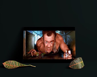 Die Hard Movie, Bruce Willis, John McClane Digital Art, Celebrity Painting, Poster Print, Instant Download