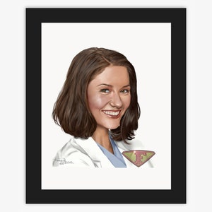 Dr Lexie Grey, Chyler Leigh, Grey's Anatomy Drawing, Digital Art, TV Show Painting, Poster Print, Instant Download image 1