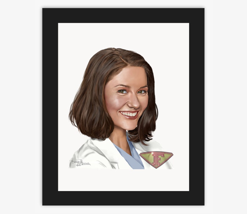 Dr Lexie Grey, Chyler Leigh, Grey's Anatomy Drawing, Digital Art, TV Show Painting, Poster Print, Instant Download image 1