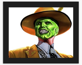 The Mask Movie, Digital Art, Celebrity Painting, Poster Print, Instant Download