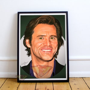 Jim Carrey, Fan Art, Digital Art, Celebrity Painting, Poster Print, Instant Download