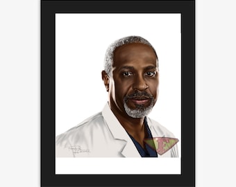 Dr Richard Webber, James Pickens Jr., Grey's Anatomy Drawing, Digital Art, TV Show Painting, Poster Print, Instant Download