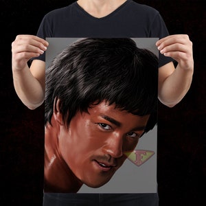 Bruce Lee, Fan Art, Digital Art, Celebrity Painting, Poster Print, Instant Download image 2