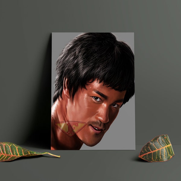 Bruce Lee, Fan Art, Digital Art, Celebrity Painting, Poster Print, Instant Download