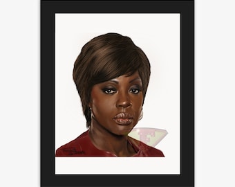 Annalise Keating How To Get Away With Murder, Viola Davis Drawing, Digital Art, TV Show Painting, Poster Print, Instant Download