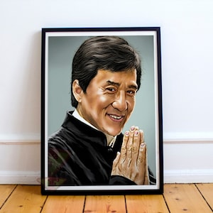 Jackie Chan, Fan Art, Digital Art, Celebrity Painting, Poster Print, Instant Download