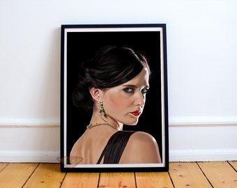 Vesper Lynd, Casino Royale, Eva Green, Digital Art, Celebrity Painting, Poster Print, Instant Download