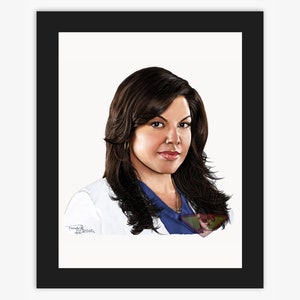 Dr. Callie Torres, Sara Ramirez, Grey's Anatomy Drawing, Digital Art, TV Show Painting, Poster Print, Instant Download image 1