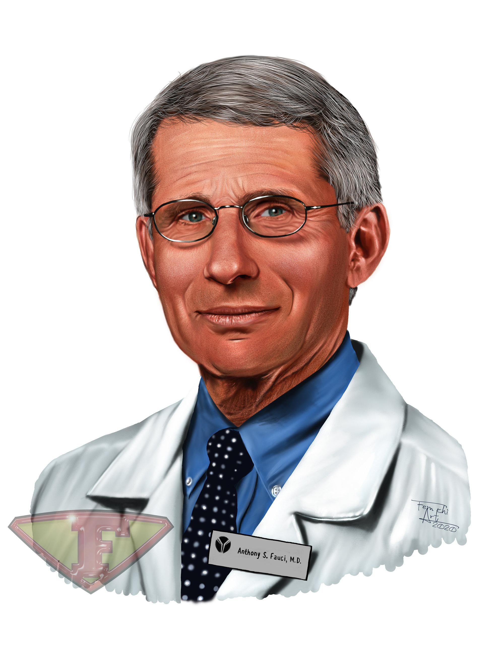 Dr Anthony Fauci Drawing, Digital Art Painting, Poster Print, Instant ...