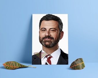 Jimmy Kimmel, Fan Art, Digital Art, Celebrity Painting, Poster Print, Instant Download