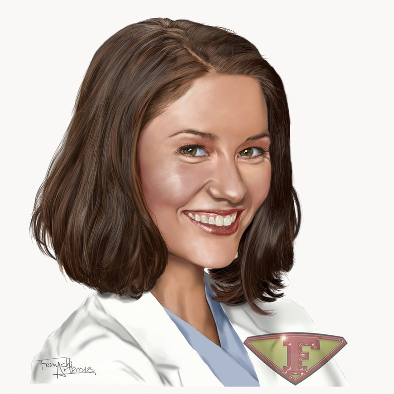 Dr Lexie Grey, Chyler Leigh, Grey's Anatomy Drawing, Digital Art, TV Show Painting, Poster Print, Instant Download image 2