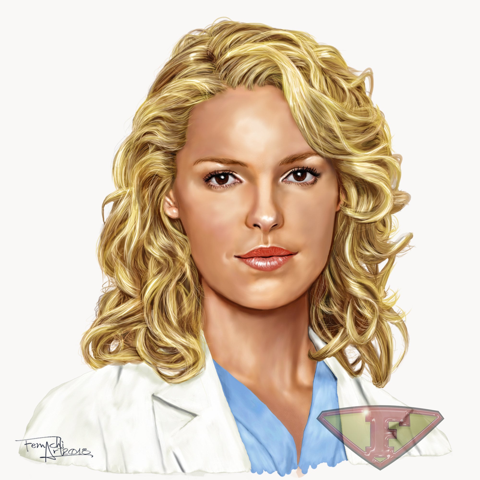 Dr. Isobel Izzie Stevens, Katherine Heigl, Grey's Anatomy Drawing
