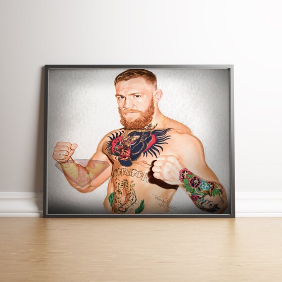 Conor Mcgregor Digital Art The Notorious Mma Painting Poster Etsy