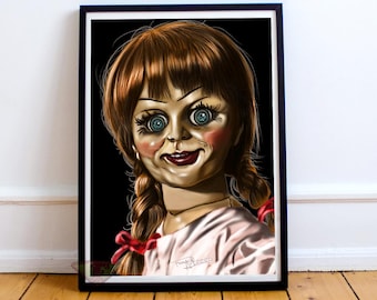 Annabelle, The Conjuring Drawing, Digital Art, Painting, Poster Print, Instant Download