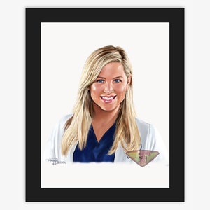 Dr. Arizona Robbins, Jessica Capshaw, Grey&#39;s Anatomy Drawing, Digital Art, TV Show Painting, Poster Print, Instant Download