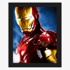 Iron Man Drawing, Robert Downey Jr Digital Art, Peinture de super-héros, Impression d’affiches, Téléchargement instantané