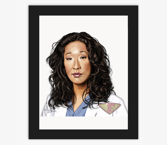 Dr. Cristina Yang, Sandra Oh, Grey'S Anatomy Drawing, Digital Art.