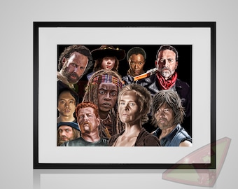 The Walking Dead Fanart, Arte digitale, Fanart Painting, Stampa poster, Download immediato