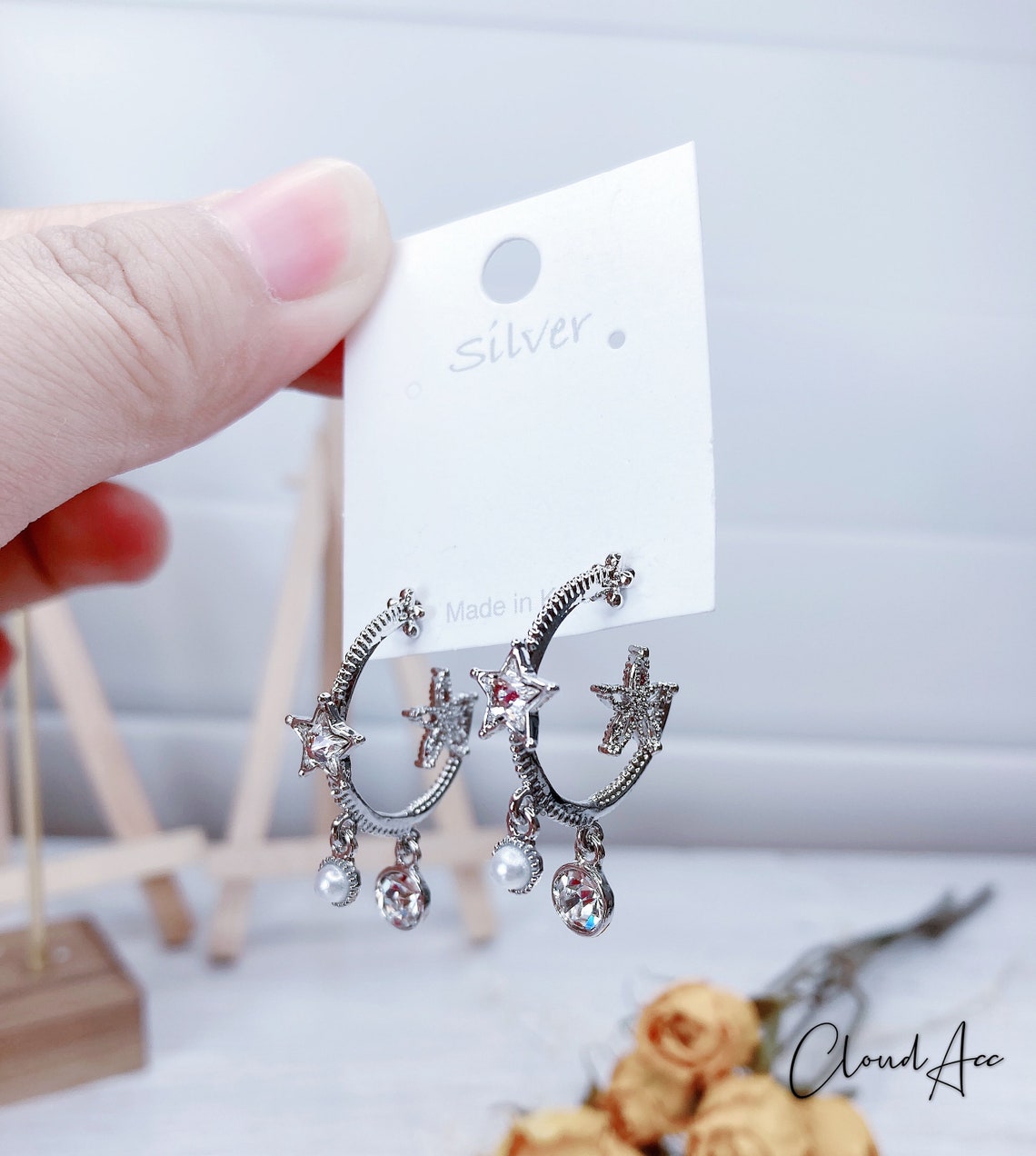 Made In Korea Fashion EarringsStar EarringsHoop Earrings Etsy