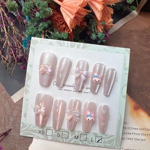 Kawaii Press On nails|Melody Nails|Sanrio Nails|Gift For Her |Fake Nails