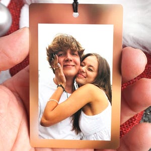 Personalized Photo Car Ornament -  Hanging Car Picture For Rearview Mirror.