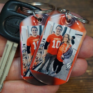 2 Photo Keychains: Custom Stainless Steel Picture Keychain