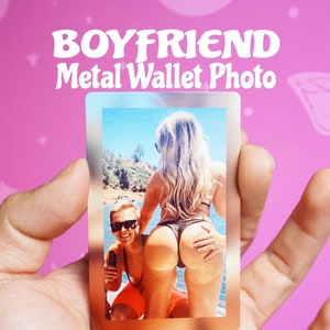Billetera de metal personalizada con foto: accesorios de billetera para hombres, regalo con foto personalizado, regalos para el día de San Valentín para novios de novias/esposas