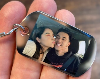 Personalized Photo Keychain, Gift For Him, Christmas Gift For Him