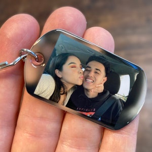 Personalized Photo Keychain, Gift For Him, Christmas Gift For Him