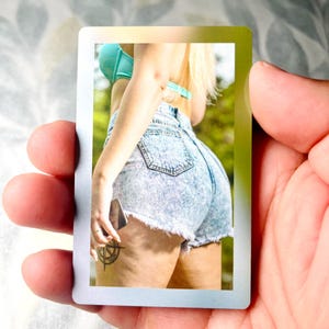 Personalized Metal Wallet Photo Insert, Custom Keepsake Gift for Him