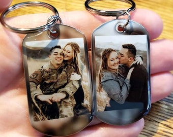 Boyfriend Christmas Gift - 2 Photo Keychains, Christmas Gifts For Couples, Gifts For Couple