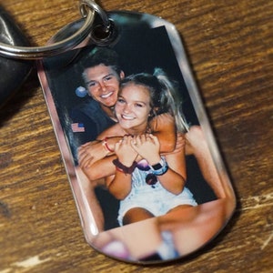 Boyfriend Gift - Valentine's Day gift for him. 1 Photo Keychain. Gifts That Ship Fast